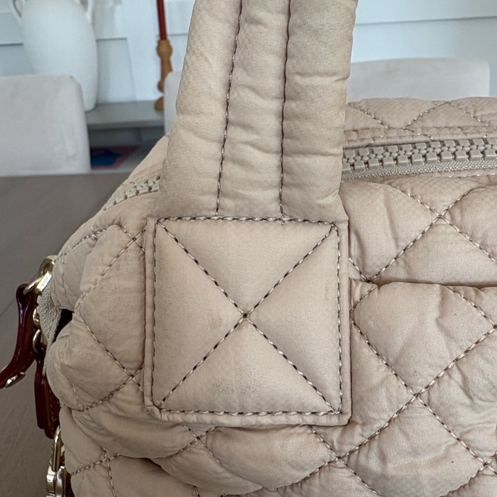 MZ Wallace Beige Quilted Satchel - Picture 5 of 12